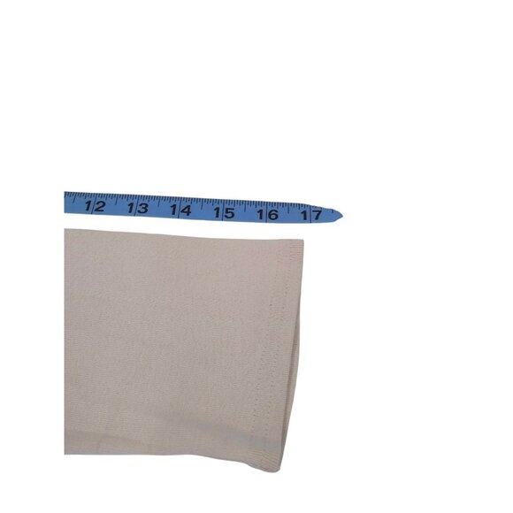 Style & Co Women's Cream Snap Down Top 3/4 Sleeve Collared Utility Top Size Med - Picture 9 of 10